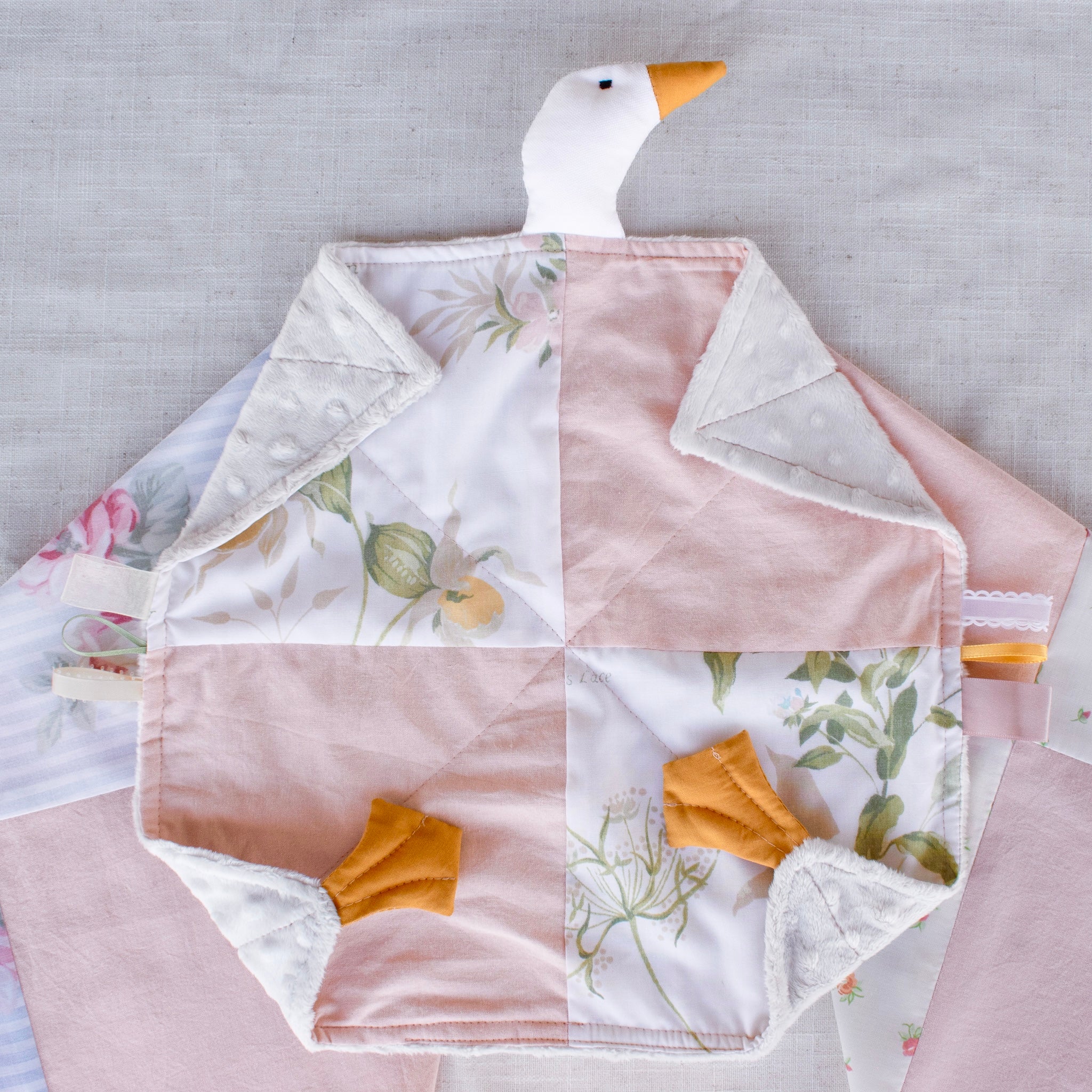 Baby Girl Quilted Lovey | Minky Baby Blanket in Vivian's Collection
