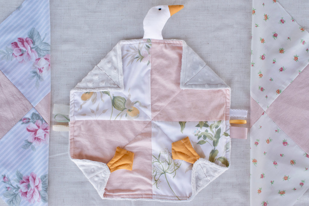Baby Girl Quilted Lovey | Minky Baby Blanket in Vivian's Collection