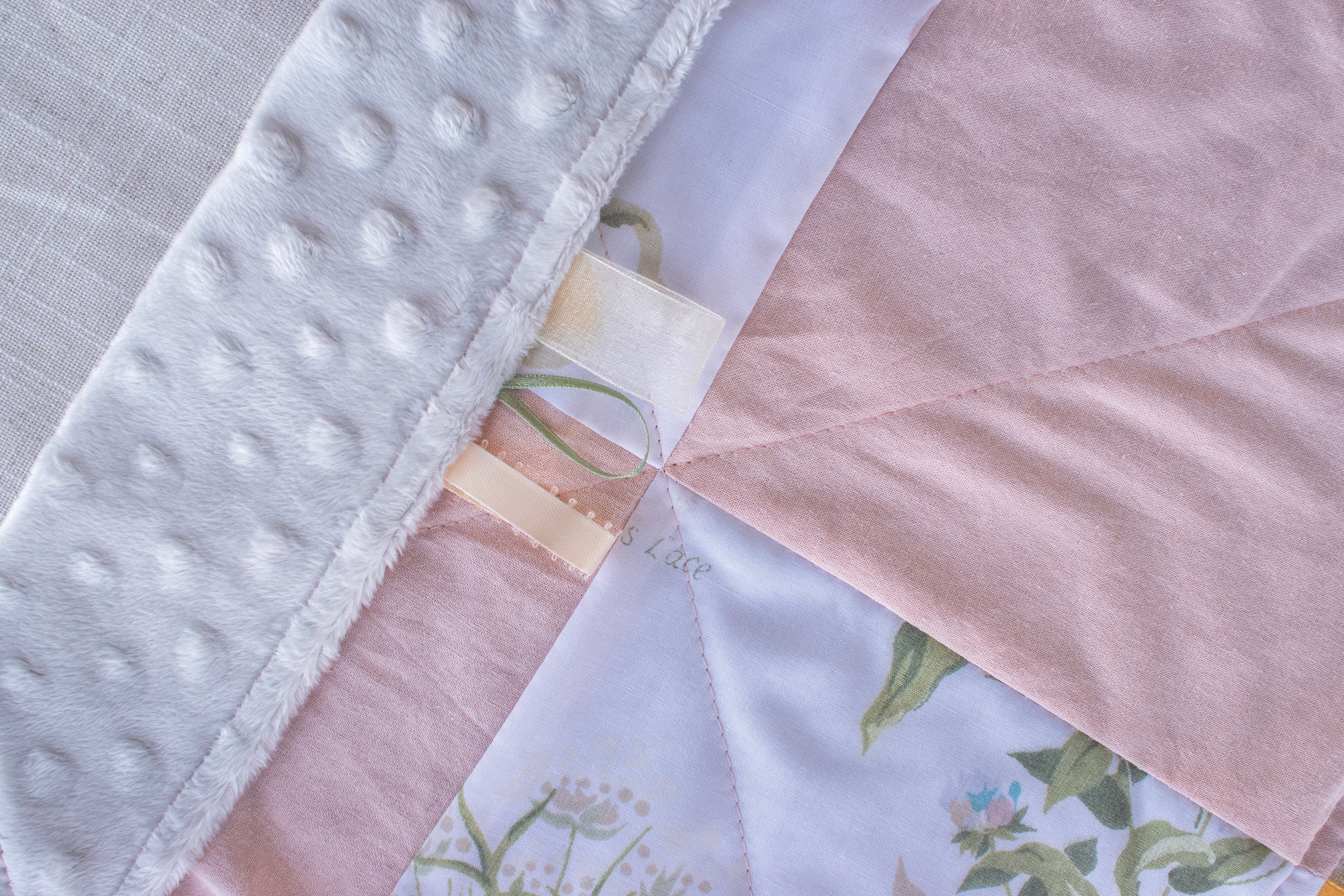 Baby Girl Quilted Lovey | Minky Baby Blanket in Vivian's Collection