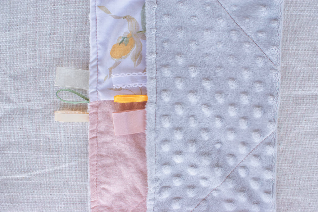 Baby Girl Quilted Lovey | Minky Baby Blanket in Vivian's Collection
