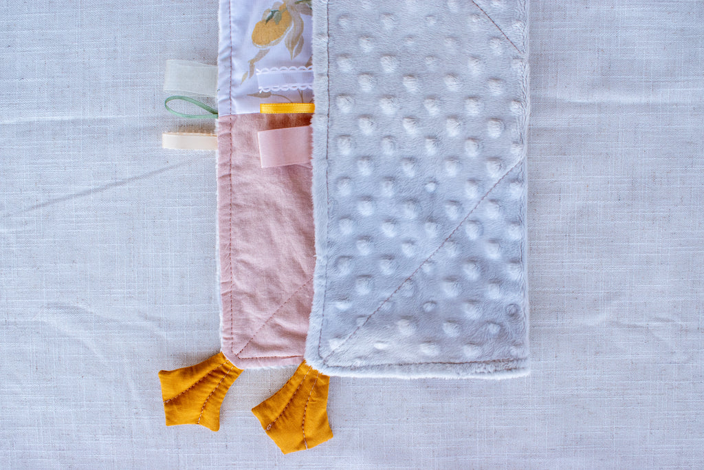 Baby Girl Quilted Lovey | Minky Baby Blanket in Vivian's Collection