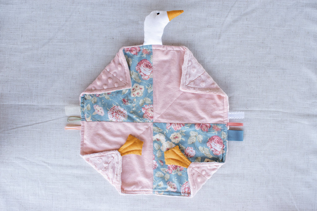 Baby Girl Quilted Lovey | Minky Baby Blanket Isabella's Collection