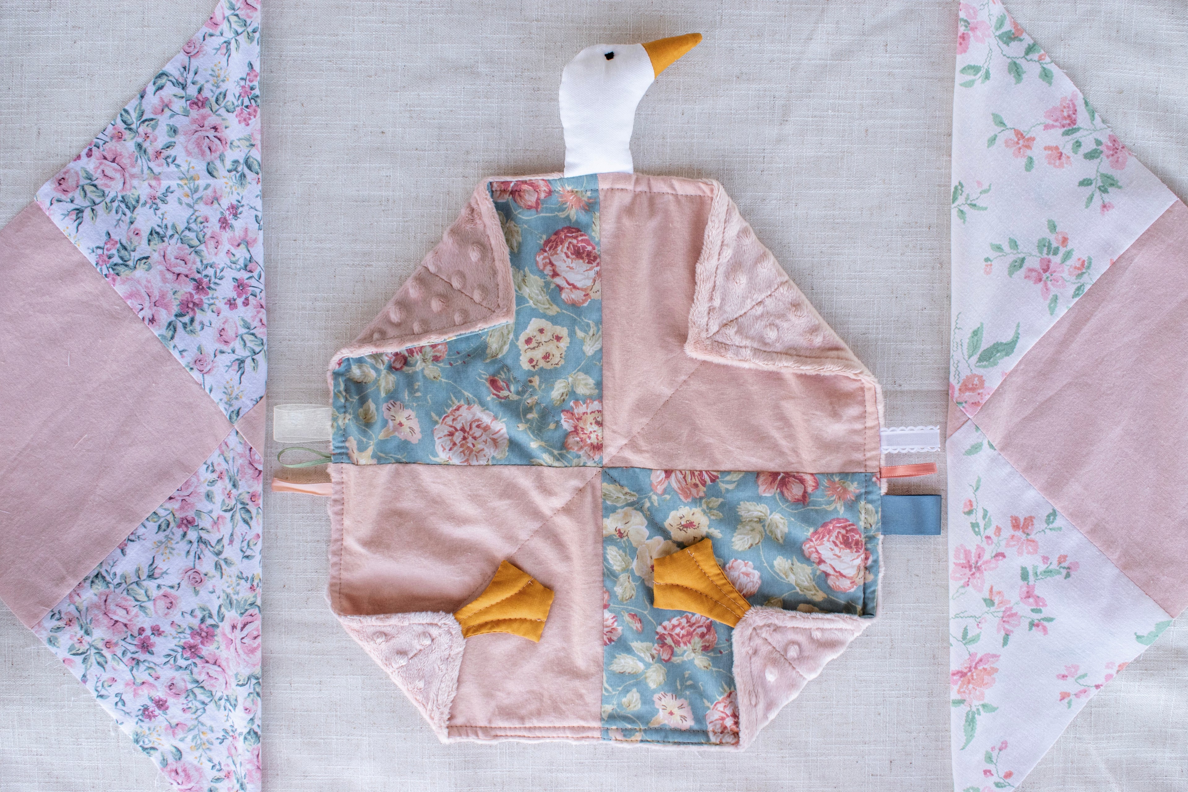 Baby Girl Quilted Lovey | Minky Baby Blanket Isabella's Collection
