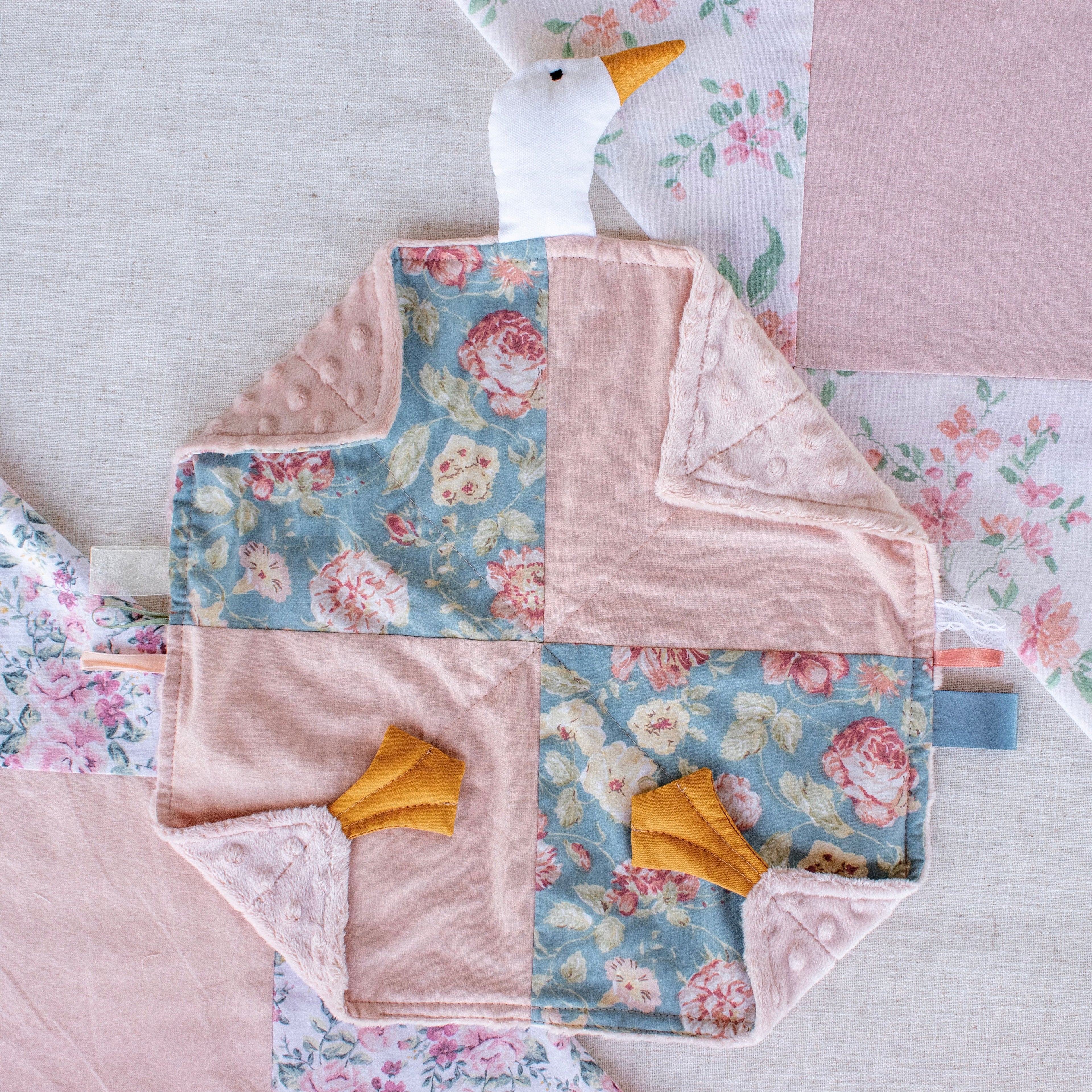 Baby Girl Quilted Lovey | Minky Baby Blanket Isabella's Collection