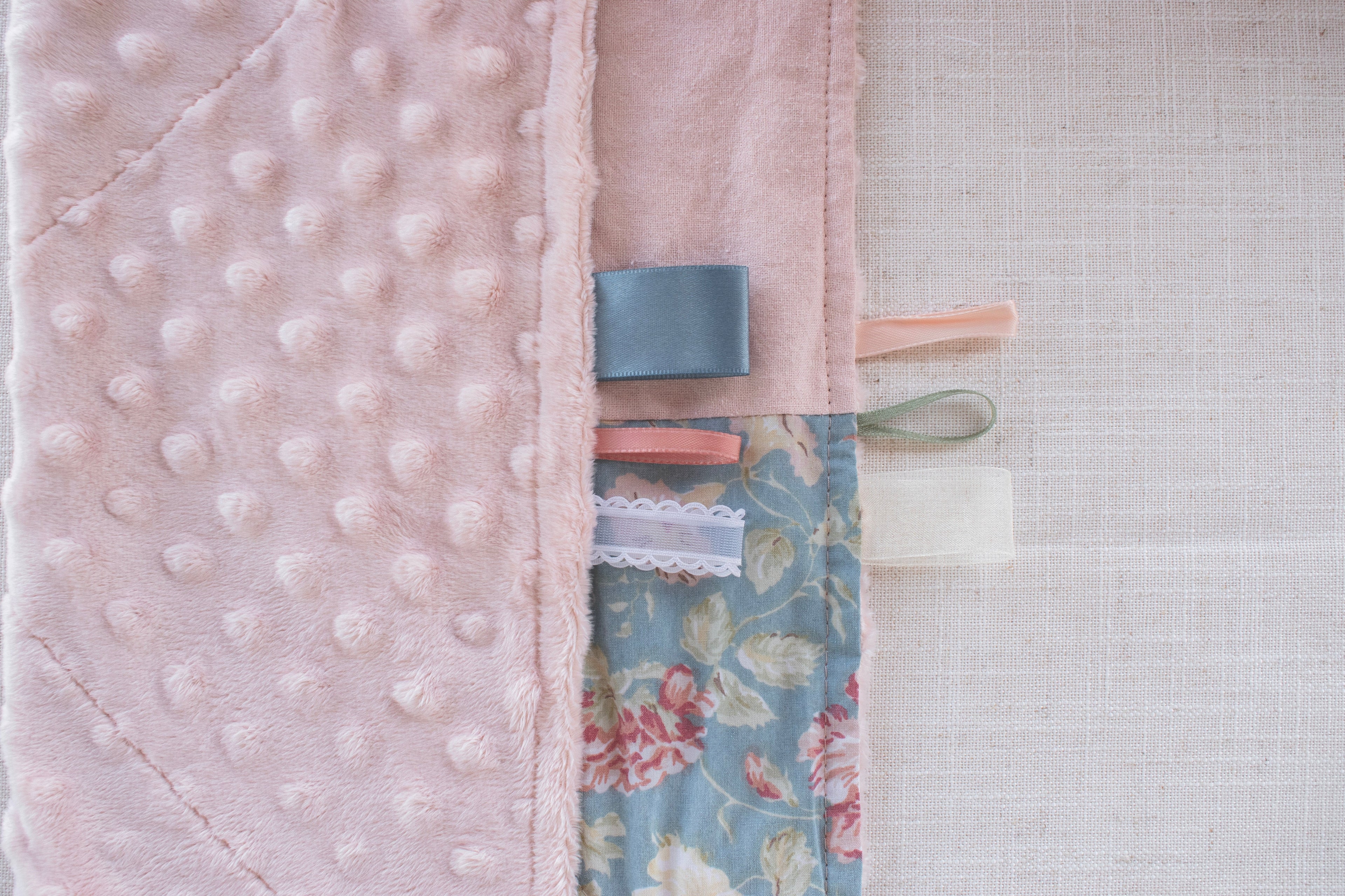 Baby Girl Quilted Lovey | Minky Baby Blanket Isabella's Collection