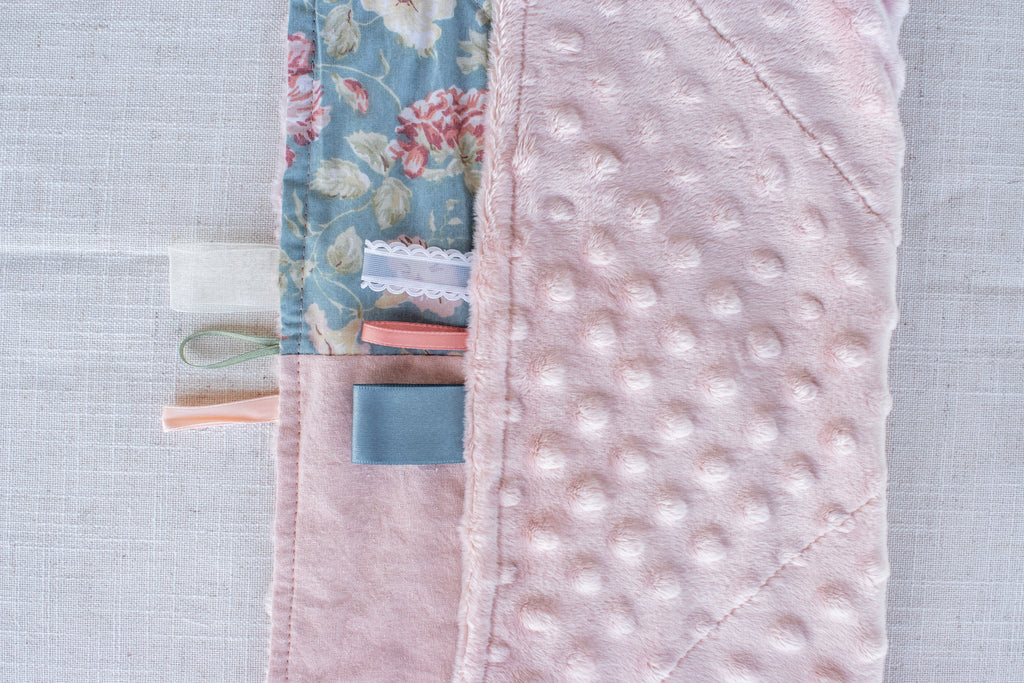Baby Girl Quilted Lovey | Minky Baby Blanket Isabella's Collection