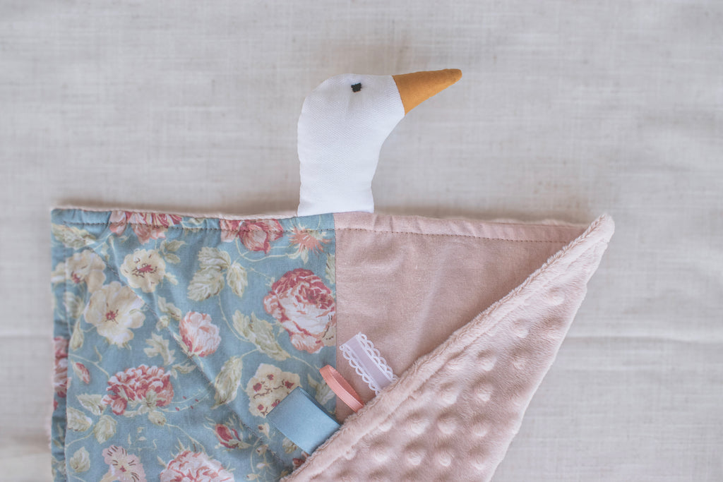 Baby Girl Quilted Lovey | Minky Baby Blanket Isabella's Collection