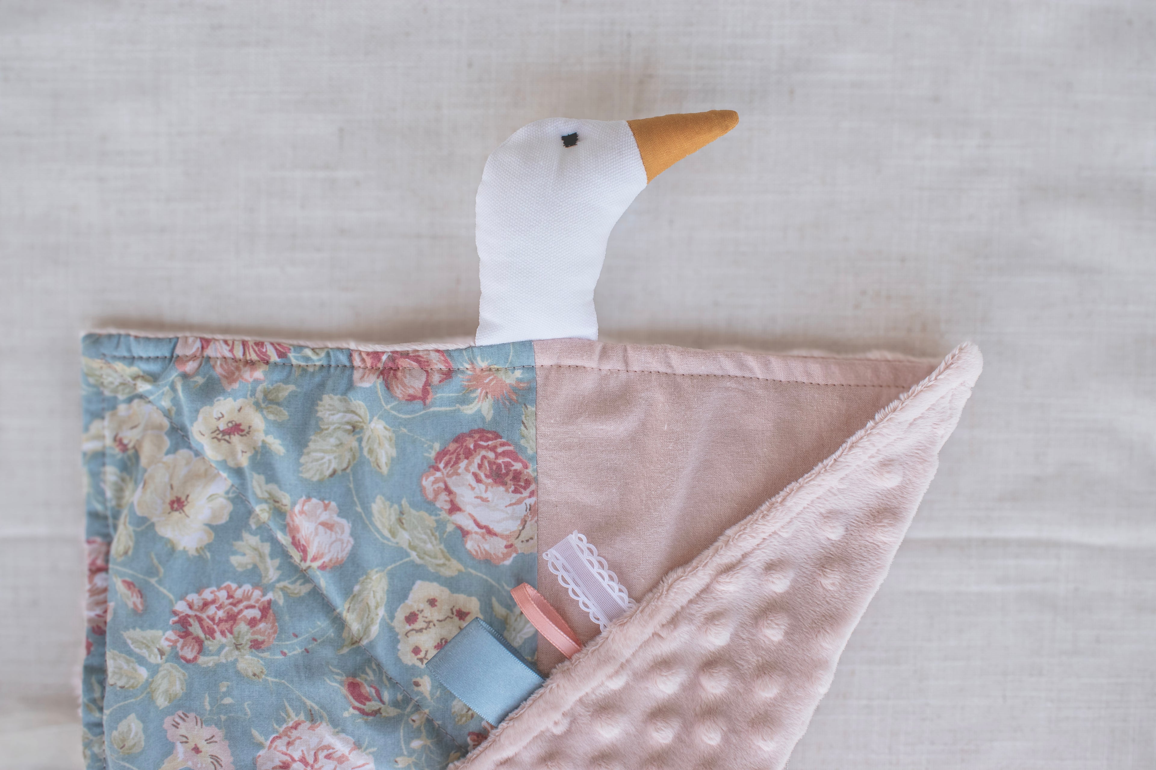 Baby Girl Quilted Lovey | Minky Baby Blanket Isabella's Collection