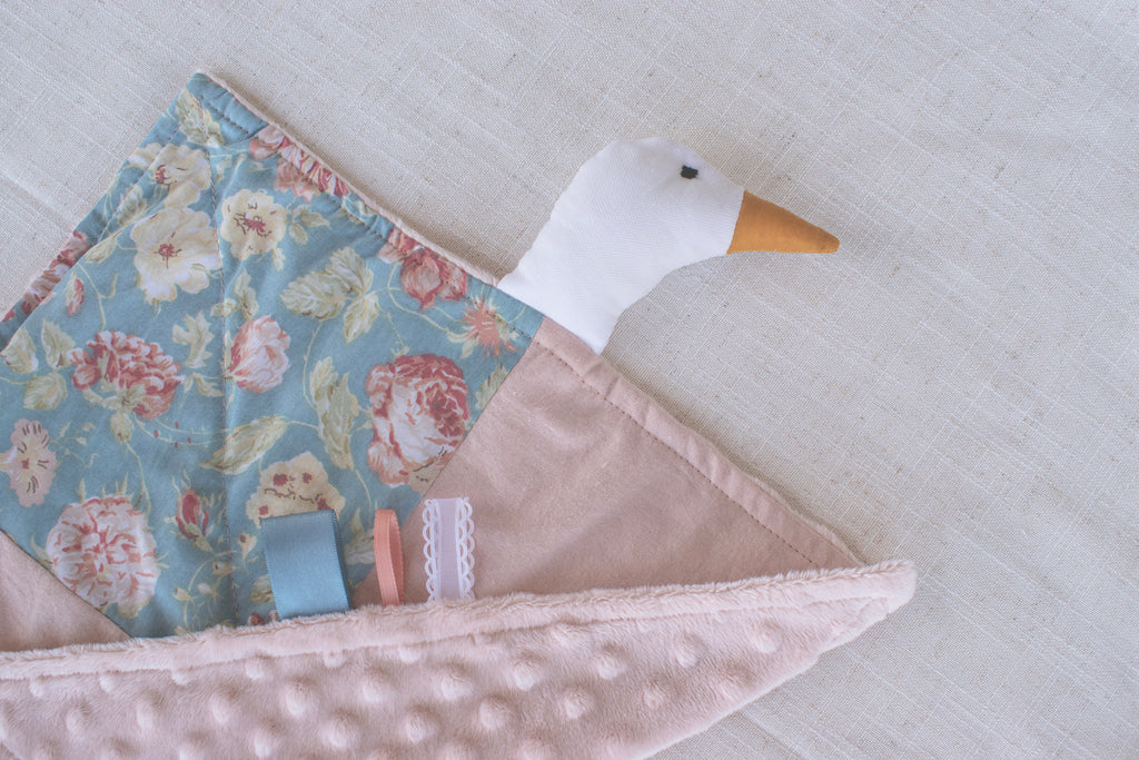 Baby Girl Quilted Lovey | Minky Baby Blanket Isabella's Collection