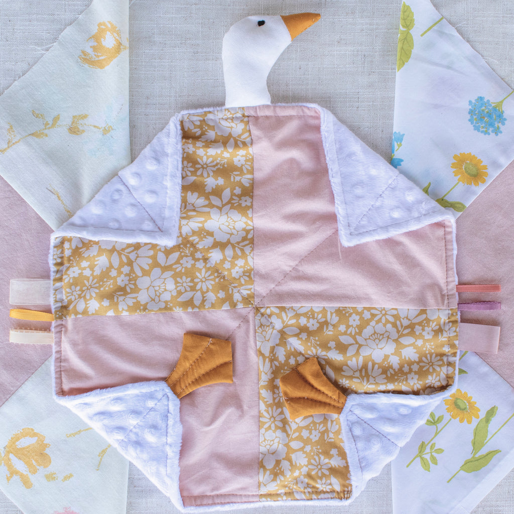Baby Girl Quilted Lovey | Minky Baby Blanket in Lily's Collection