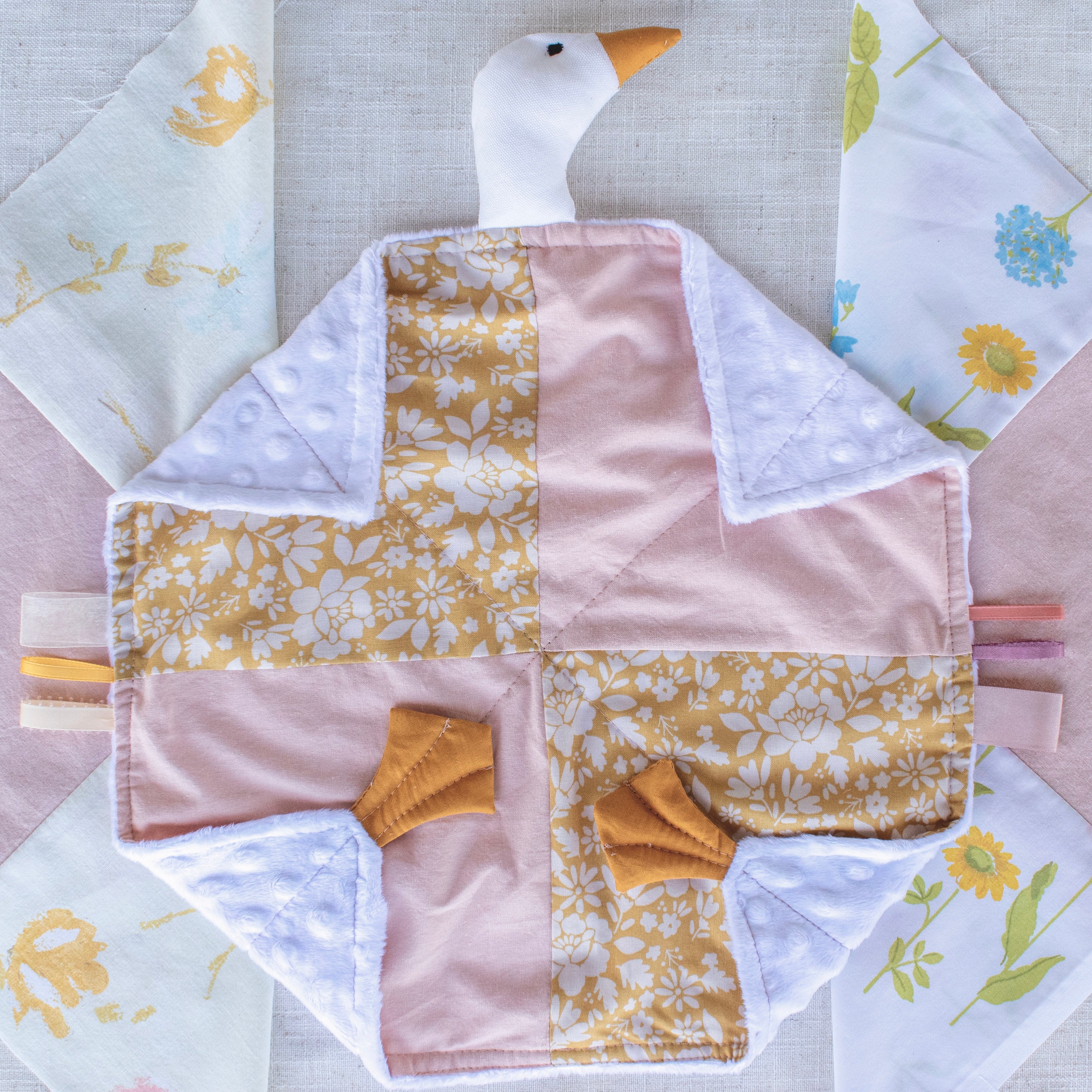 Baby Girl Quilted Lovey | Minky Baby Blanket in Lily's Collection