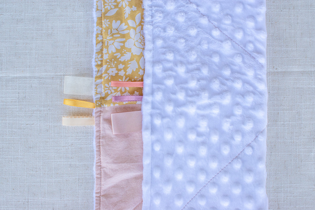 Baby Girl Quilted Lovey | Minky Baby Blanket in Lily's Collection