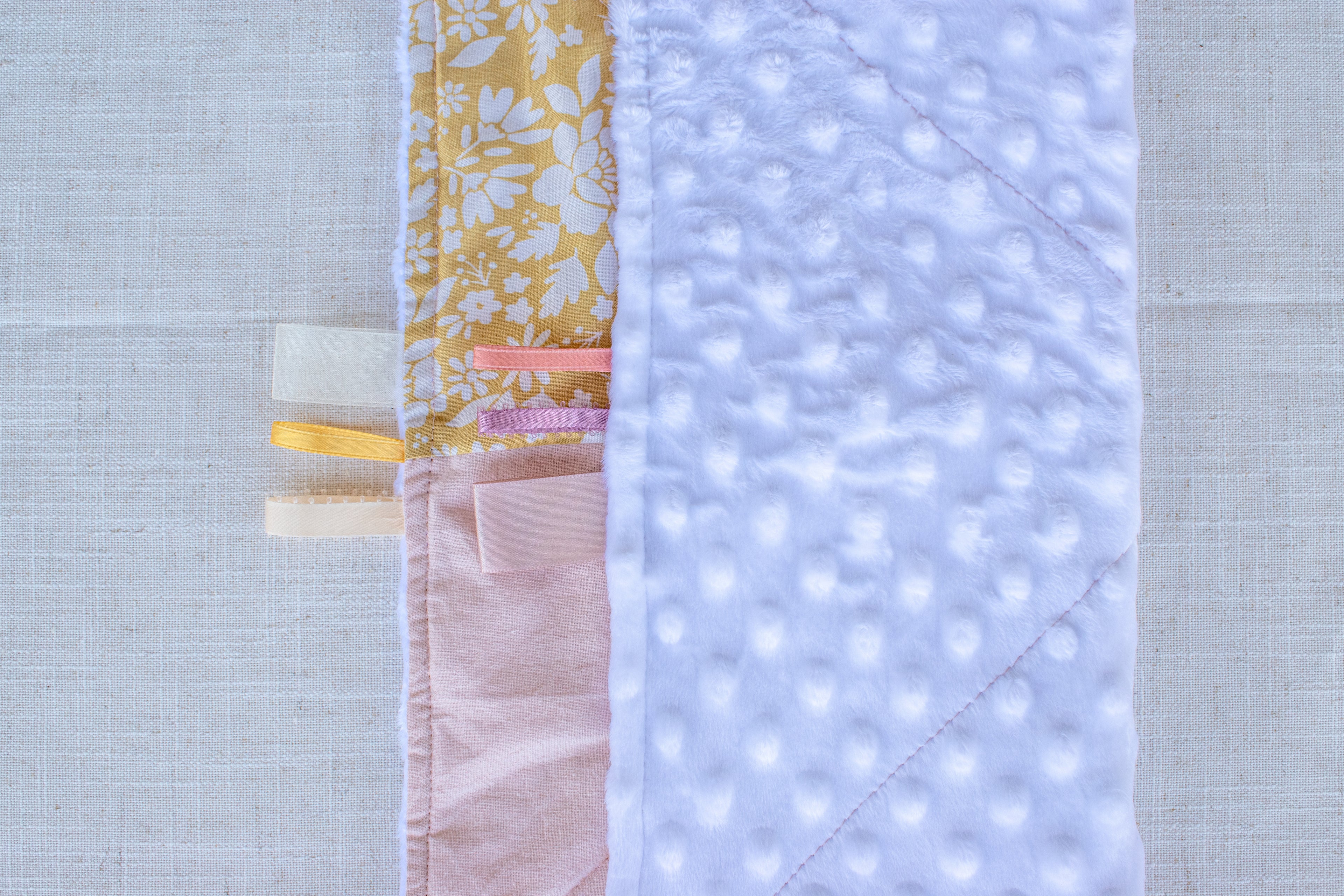 Baby Girl Quilted Lovey | Minky Baby Blanket in Lily's Collection