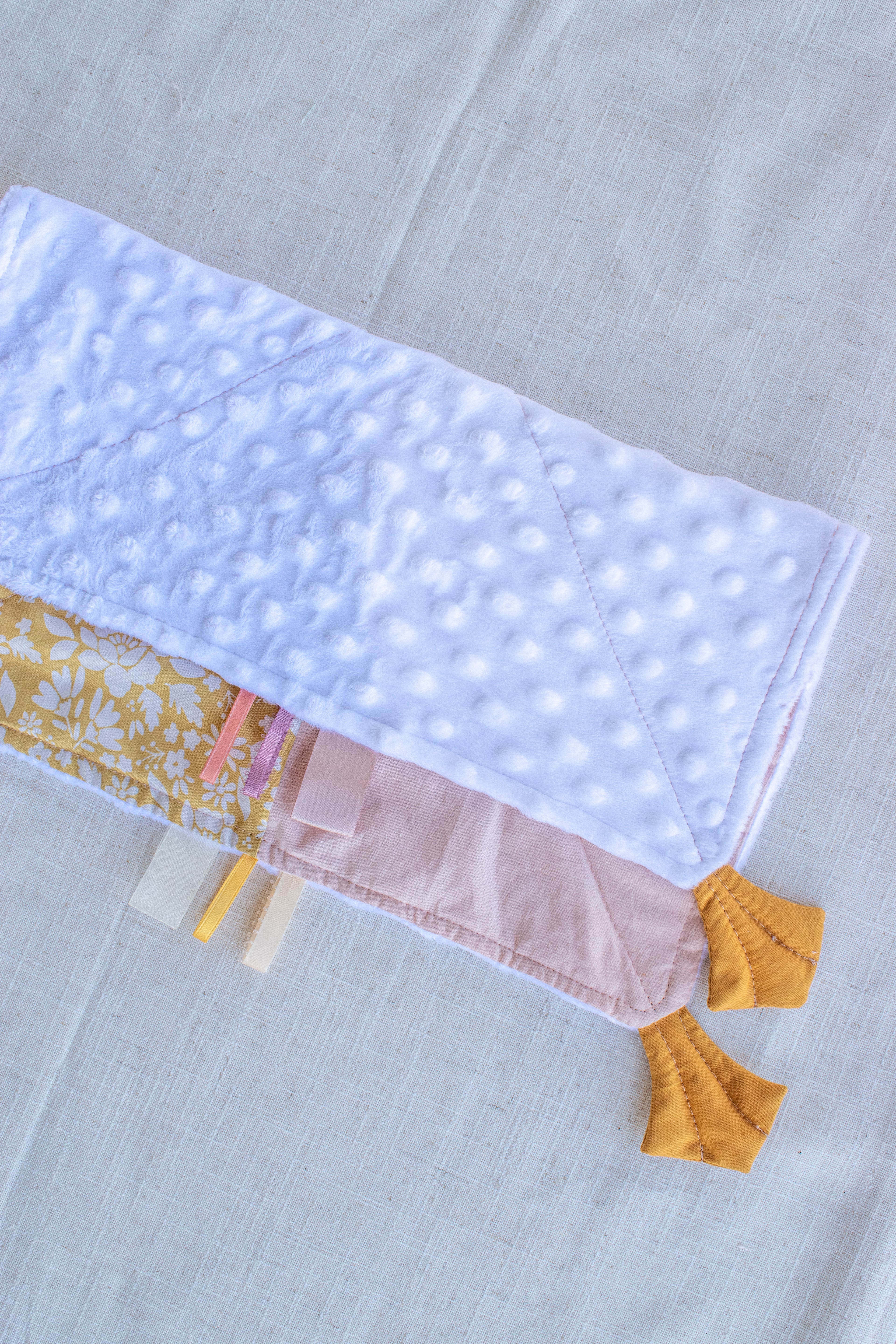 Baby Girl Quilted Lovey | Minky Baby Blanket in Lily's Collection
