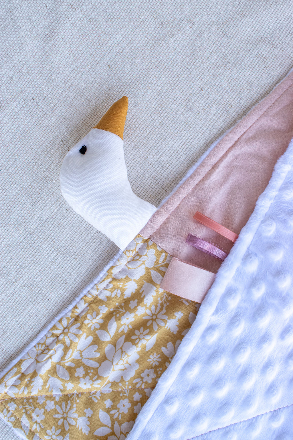 Baby Girl Quilted Lovey | Minky Baby Blanket in Lily's Collection