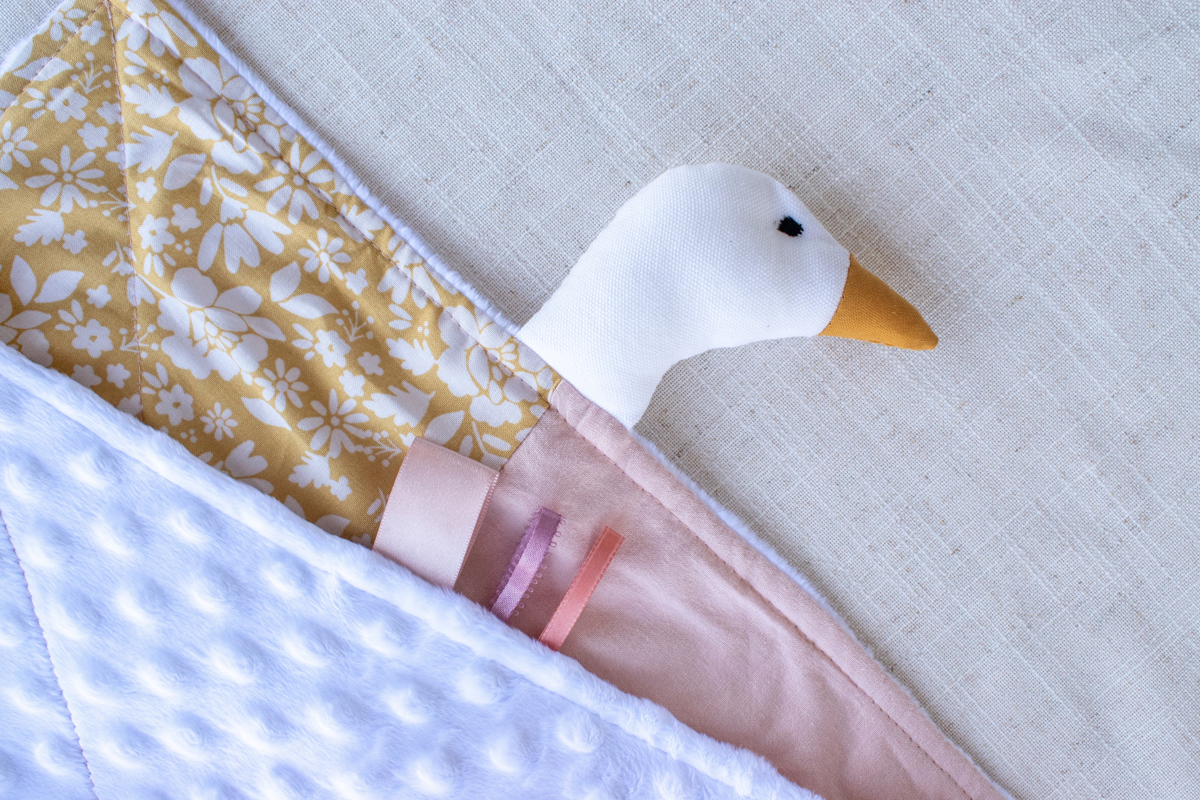 Baby Girl Quilted Lovey | Minky Baby Blanket in Lily's Collection