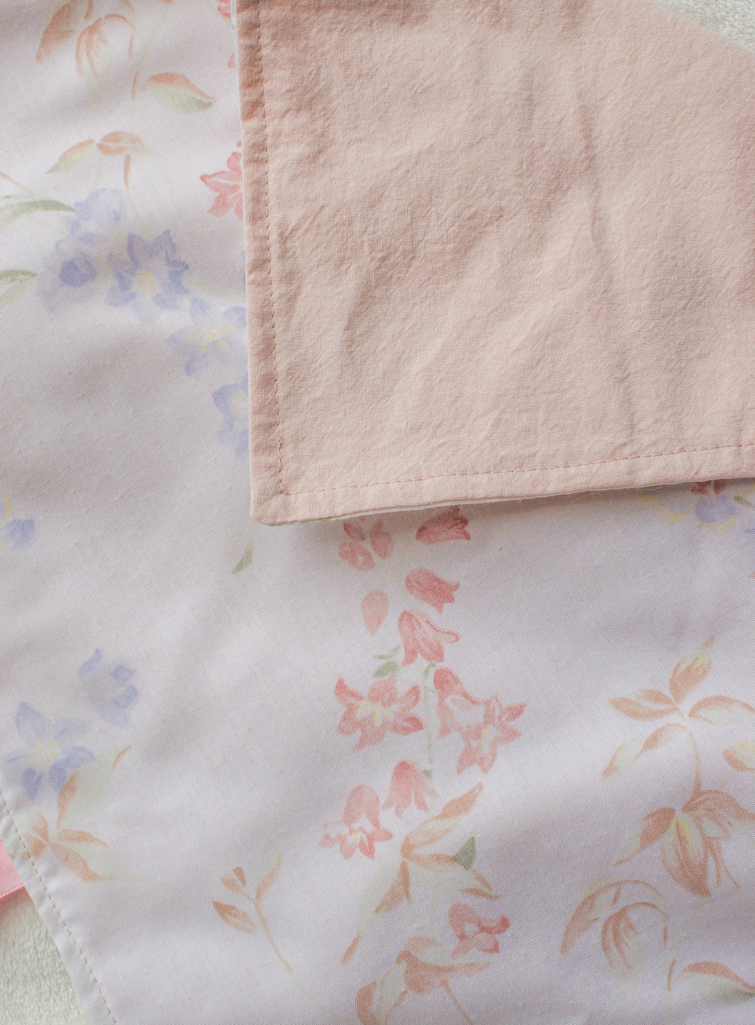 Floral Baby Duck Lovey | Ribbon Tab Sensory Blanket