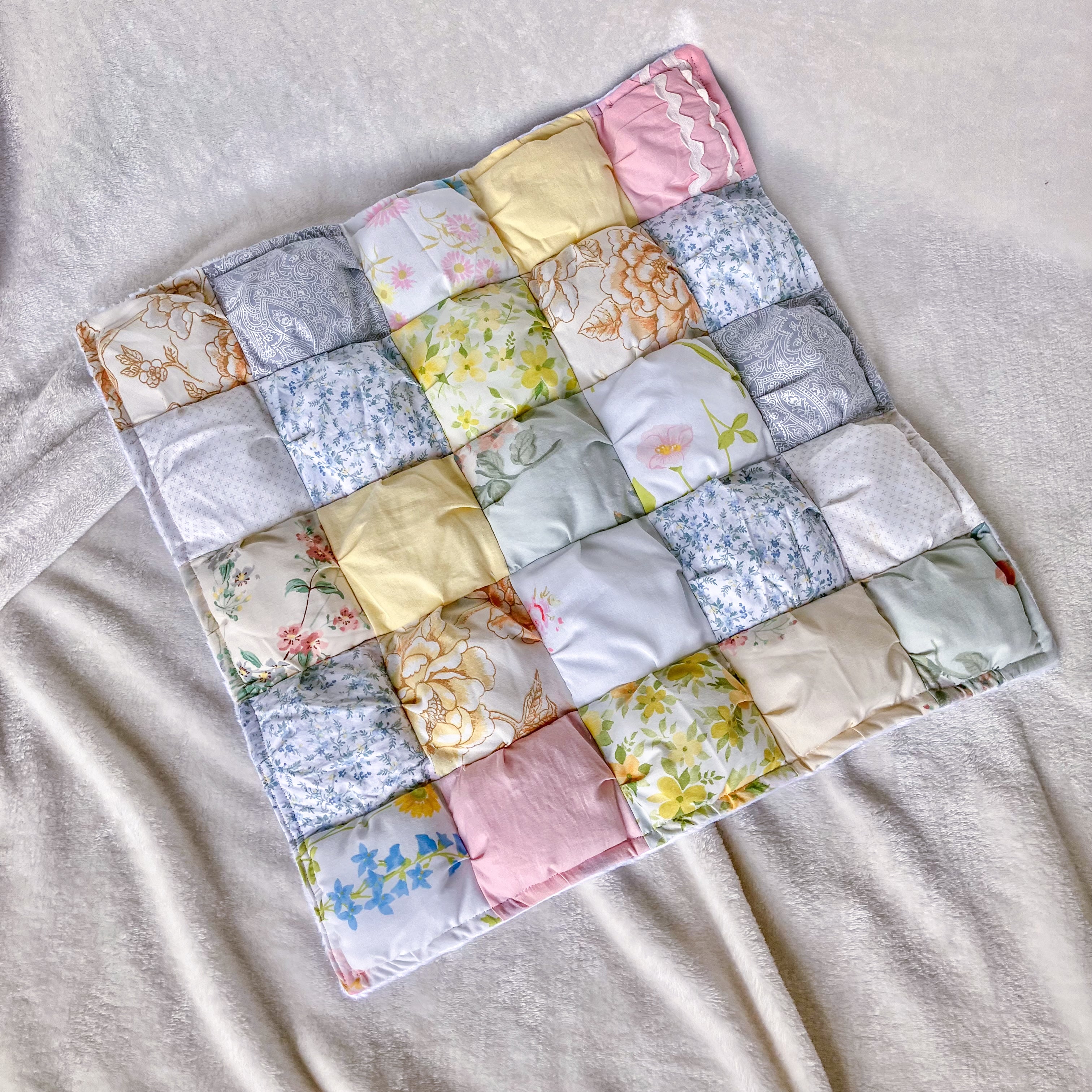 Floral Bubble Quilt Baby Blanket