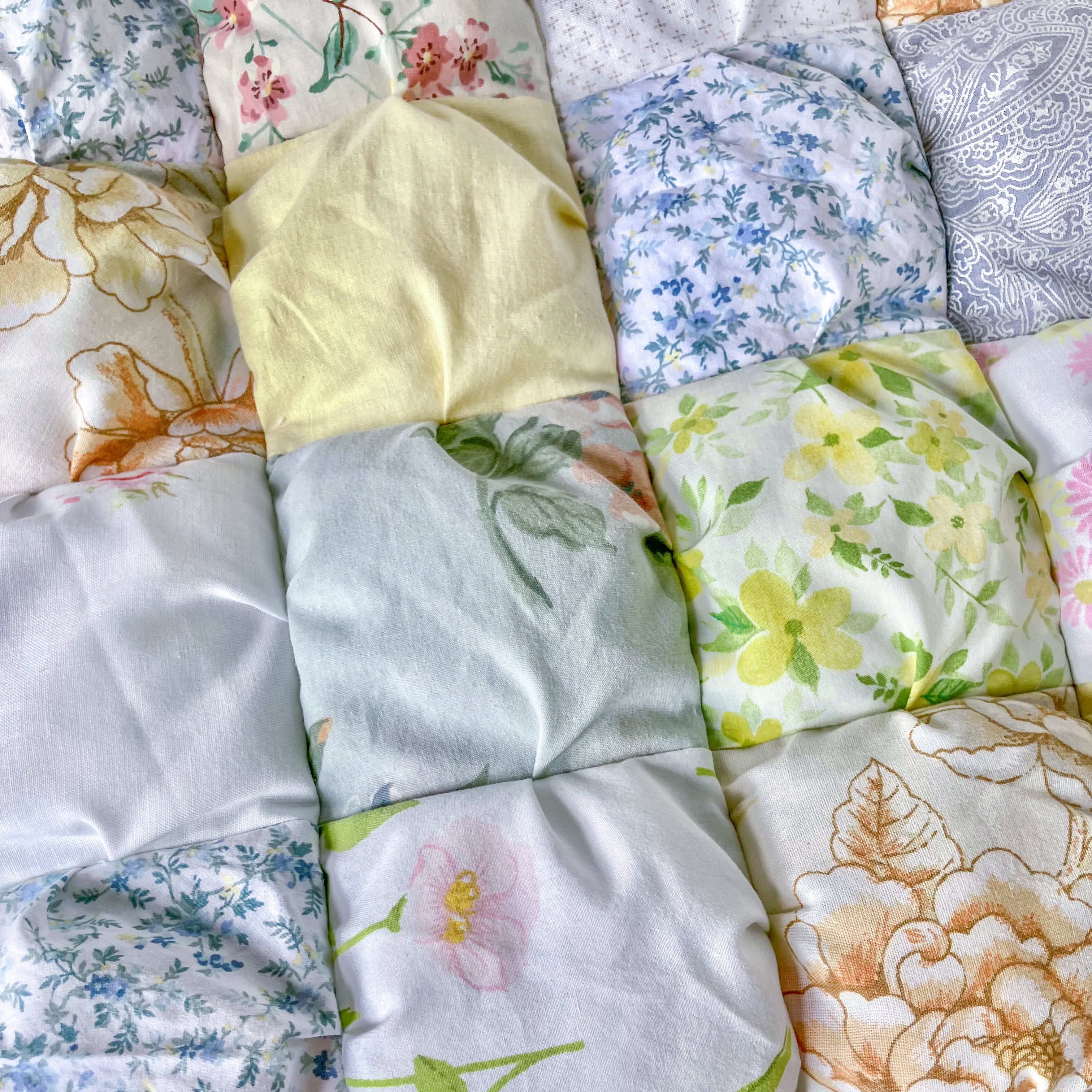 Floral Bubble Quilt Baby Blanket